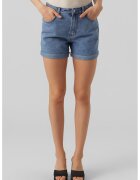 Vero Moda Blugi scurti cu talie inalta Zuri - Albastru inchis
