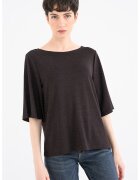 Vero Moda Bluza cu insertii din lurex - Gri inchis melange