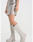 Vero Moda Fusta cu slit lateral - Argintiu inchis