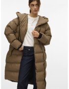 Vero Moda Geaca lunga cu vatelina - Maro deschis
