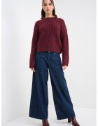 Vero Moda Pulover cu decolteu la baza gatului si maneci cazute - Violet melange