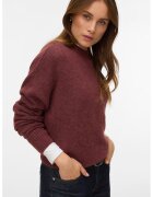 Vero Moda Pulover cu decolteu rotund - Maro cognac