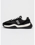 Versace Jeans Couture Pantofi sport din piele intoarsa si material textil cu aplicatie logo - Negru