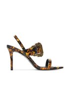 Versace Jeans Couture Sandale dama - negru/auriu - piele ecologica