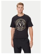 Versace Jeans Couture Tricou barbati negru/auriu - bumbac