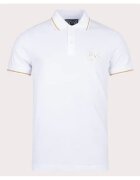 Versace Jeans Tricou polo barbati - Bumbac - Alb/Auriu - Alb
