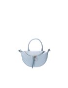 Viola Castellani Geanta crossbody de piele - Albastru pastel