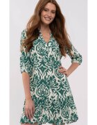 Volcano Rochie G-Peonia - verde cu model - Verde