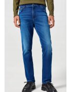 Wrangler Blugi barbatesti Texas Slim - albastru inchis - elastici - din bumbac