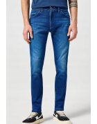 Wrangler Blugi barbati Bryson skinny - albastru inchis - elasticitate considerabila - din bumbac -