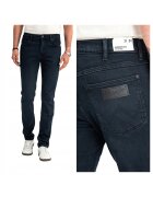 Wrangler Blugi Barbati - Larston - Slim Fit - Talie Joasa - Fermoar - Lungi - 5 Buzunare - Bumbac - Albastru - Albastru