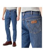 Wrangler Blugi Barbati - Texas - Slim Fit - Talie Medie - Fermoar - Lungi - 5 Buzunare - Bumbac - Elastan - W31-L34 US - Albastru