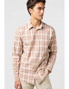 Wrangler Camasa barbati - clasica - bumbac - bej - maneca scurta - regular fit