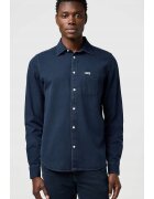 Wrangler Camasa barbati - denim - albastru - bumbac - maneca scurta