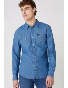 Wrangler Camasa barbati - Slim Fit - Albastru - Bumbac