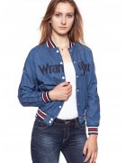 Wrangler Jacheta De Tranzitie - Jacheta Bomber - Croiala Regulara - Inchidere: Capse - Compozitie Material: 100% Bumbac - 1 Buzunar Pe Piept - XS - Rosu - 1 Bucata
