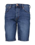 Wrangler Pantaloni scurti din denim cu aspect decolorat - Albastru inchis