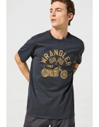 Wrangler Tricou barbati - Americana Tee - decolorat - negru - bumbac