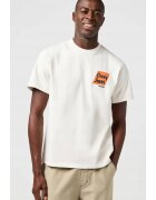 Wrangler Tricou barbati - CASEY JONES GRAPHIC TEE - supradimensionat - alb - bumbac
