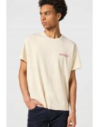 Wrangler Tricou barbati - GRAPHIC TEE - bumbac - alb - maneca scurta