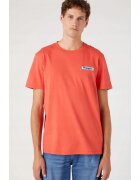 Wrangler Tricou barbati - larg - rosu - bumbac -