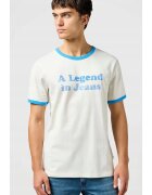 Wrangler Tricou barbati - RINGER TEE - alb - bumbac - maneca scurta - regular fit