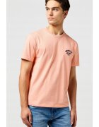 Wrangler Tricou barbati - SMALL LOGO TEE - roz - bumbac - maneca scurta
