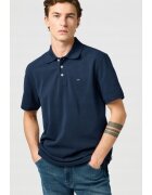 Wrangler Tricou polo barbati albastru - bumbac - maneca scurta - regular fit