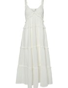 Yas Rochie din amestec de in si bumbac organic - Alb