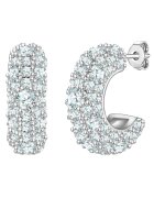 Yokoamii Cercei cu pietre zirconia - Argintiu