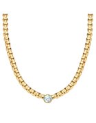 Yokoamii Colier placat cu aur de 14K si zirconia - Auriu