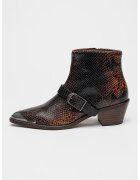 Zadig & Voltaire Botine de piele cu toc cubanez Tylow - Negru/Caramel