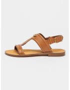 Zadig & Voltaire Sandale slingback din piele - Maro scortisoara