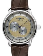 Zeppelin Ceas 8568-5 Automatic - 24h - Inox - Accente Aurii - Curea Piele Naturala Maro - 5 ATM
