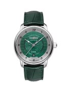 Zeppelin Ceas Barbatesc Friedrichshafen 8556-2 Mecanism Automat - Carcasa Otel Inoxidabil Argintiu 40mm - Cadran Verde - Geam Safir - Curea Piele Verde - Rezistent la Apa 50m - Coroana Insurubata