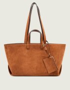 A.P.C. Geantă shopper + borsetă Le Drummer | piele întoarsă