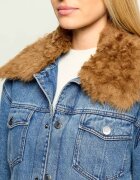 AMI Paris Geacă de blug cu adaos de lână | Classic fit | shearling
