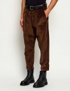AMI Paris Pantaloni | carrot fit | catifea reiată