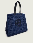 Anine Bing Geantă shopper LARGE RIO cu adaos de piele