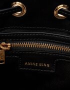 Anine Bing Geantă tip sac MINI ALANA cu adaos de piele