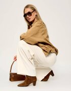 BA&SH Botine cu toc New Casey | piele întoarsă