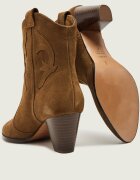 BA&SH Botine cu toc New Casey | piele întoarsă