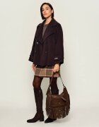 BA&SH Hobo Franges | piele întoarsă