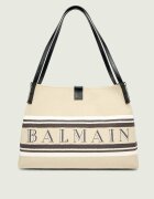 Balmain Geantă shopper Release cu adaos de piele