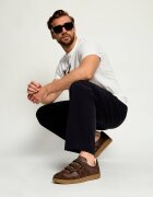Balmain Teniși din piele Swan | piele întoarsă