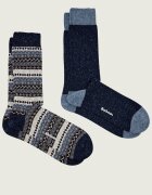 Barbour De lână șosete 2-pack Fair Isle cu adaos de mătase