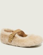 Birkenstock De lână balerini Santa Clarita Mary Jane cu adaos de piele | narrow fit