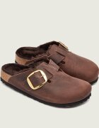 Birkenstock De piele căptușite mules (încălțăminte) Boston Big Buckle | shearling | narrow fit