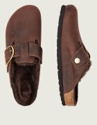 Birkenstock De piele căptușite mules (încălțăminte) Boston Big Buckle | shearling | narrow fit