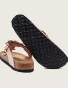 Birkenstock De piele flip flops Gizeh Flowers | narrow fit
